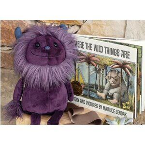 RARE NWT Where The Wild Things Are Monster Plush Purple Character & Book -- Set